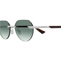 Napoli - Corso Giuseppe Garibaldi 197 - Occhiali da sole Bottega Veneta Uomo BV1379S002-SILVER-SILVER-GREEN51 - BV1379S002-SILVER-SILVER-GREEN51